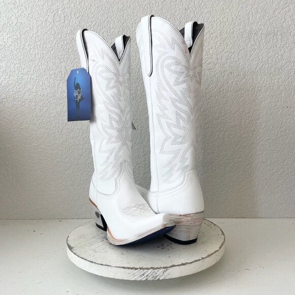 Lane boots Shoes - Lane MEGAN MORONEY Smokeshow Womens Cowboy Boots 8 White Western Cowgirl Tall